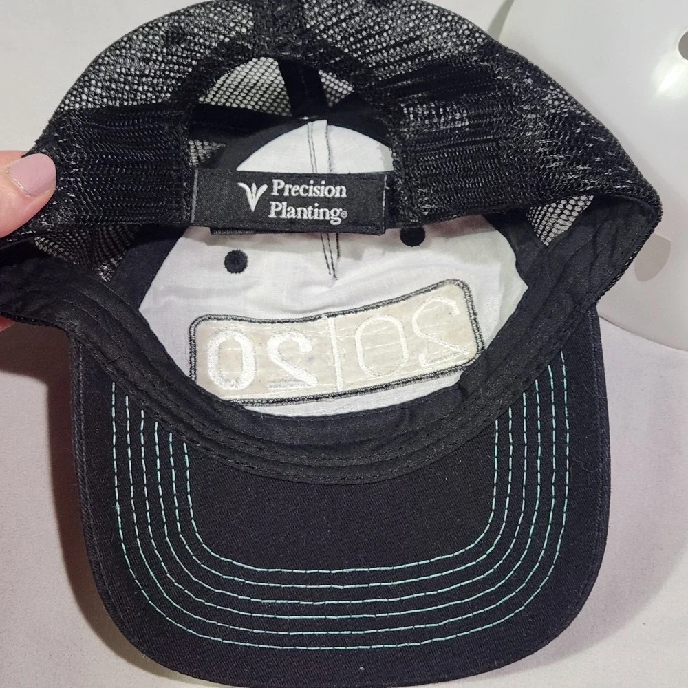 Precision Planting Trucker Hat Mens‎ OSFM Black Green Excellent 20|20 AgTech Cap